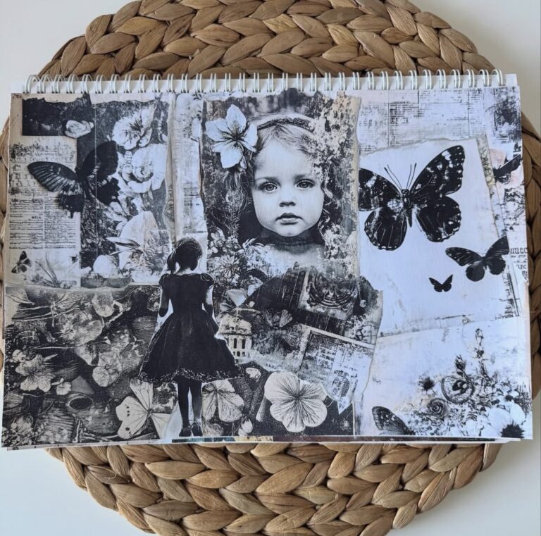 25 Striking Black and White Scrapbook Ideas & Junk Journal Layouts ...