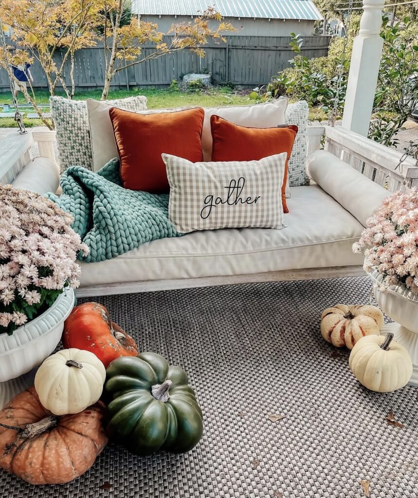 outdoor fall porch decorations
