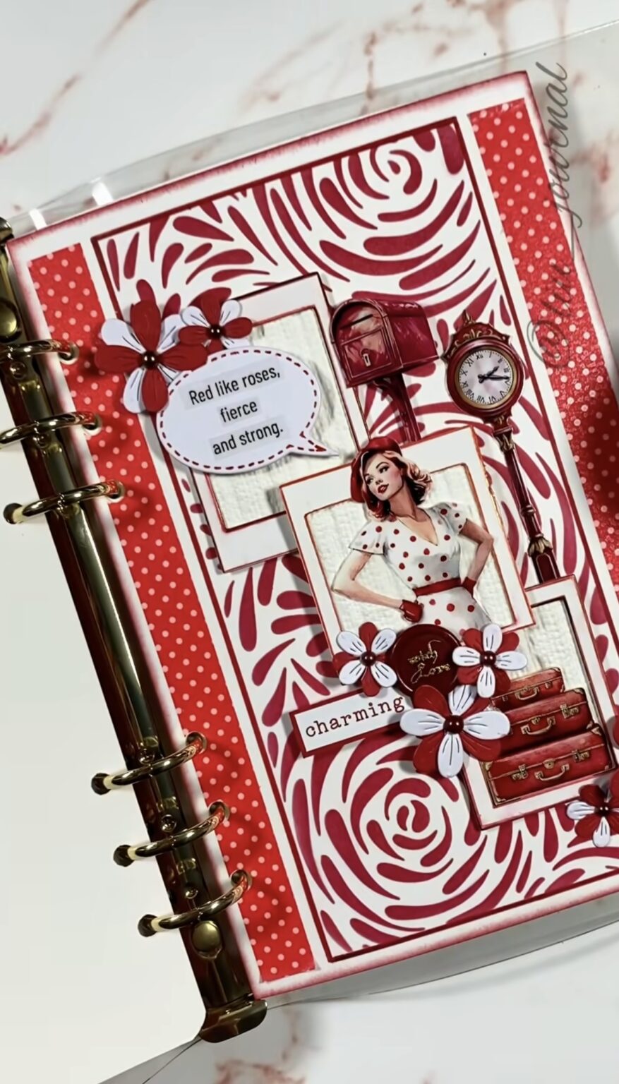 25 Fiery Red Scrapbook Ideas & Junk Journal Layouts - The Slowestuff Blog