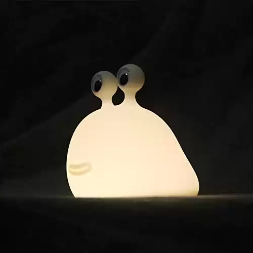 MUID Original Authentic Slug Night Light with Touch Sensor for Bedroom, Nursery Squishy Silicone Soft Night Light for Breastfeeding, Cute Animal Bedside Lamp for Baby Kids Teens