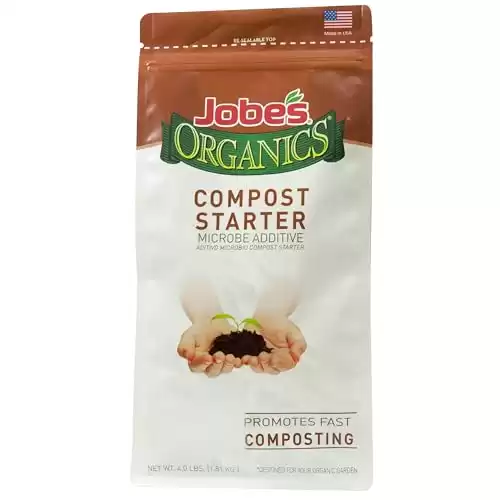 Jobe's Organics Fast Acting Granular Fertilizer Compost Starter, Easy Plant Care Compost Accelerator, 4 lbs Bag