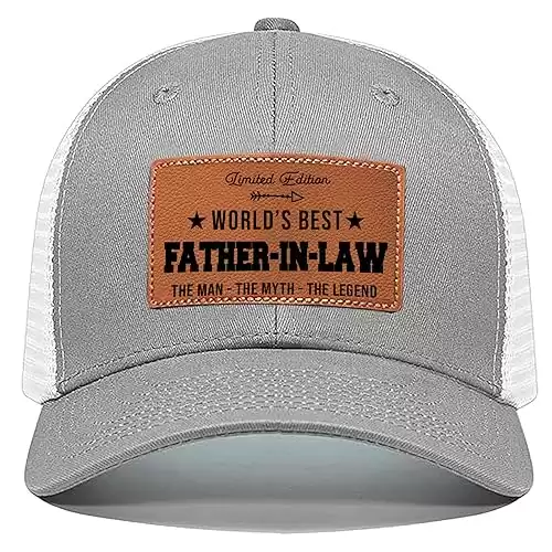 Men's Hat Gifts - Men's Cap Gifts for Father's Day Christmas Birthday Gifts Trucker Hat Leather Pattern Baseball Cap
