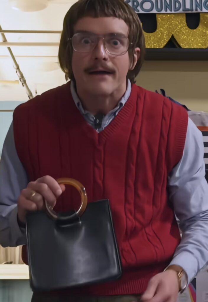 Screenshot of Chit from the viral TikTok skit asking “Is there a black purse in here?” Credit: @renshawjay