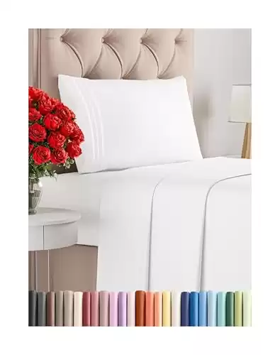 Twin XL Size 3 Piece Sheet Set - Comfy Breathable & Cooling Bed Sheets Set - Hotel Luxury Bedding for Women, Men, Kids & Teens - Deep Pockets, Easy-Fit, Super Soft & Wrinkle Free - Oeko-Te...