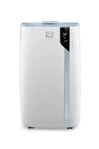 De'Longhi PACEX390UVcare-6AL WH PAC Portable Air Conditioner, Dehumidifier, Fan & UV-Carelight, 14000 BTU + UV CARE, White