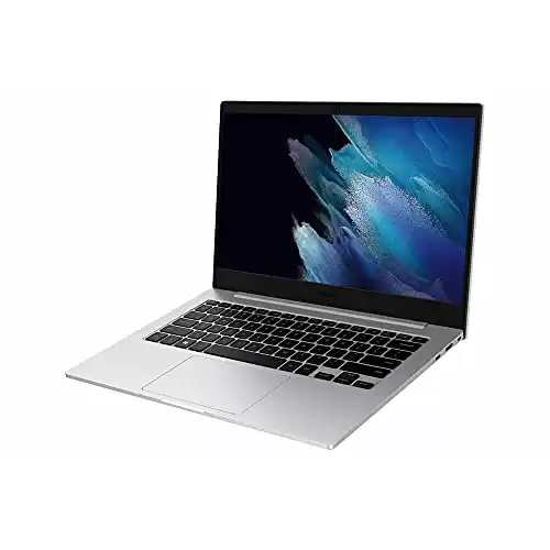 SAMSUNG Galaxy Book Go Laptop PC Computer Qualcomm 7C Pro 4GB Memory 128GB eUFS Storage 18-Hour Battery Compact Light Shockproof WFH Ready WiFi 5, Silver
