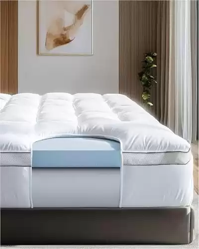 ViscoSoft 3 Inch Pillow Top Memory Foam Mattress Topper Twin XL - Cooling Hybrid Lux Dual Layer Extra Long Mattress Pad - CertiPur-US Certified