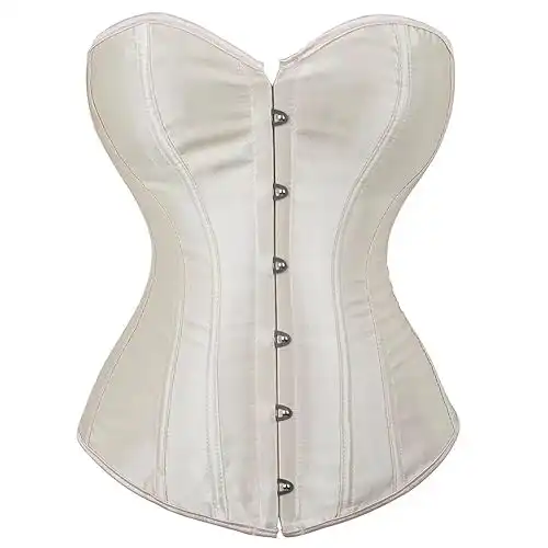 Corset Top Bustier Renaissance Lace up Lingerie Women Overbust Satin Plus Size