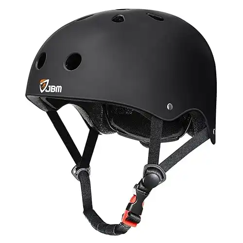 JBM Skateboard Helmet Lightweight, Adjustable & Ventilated Helmet for Scooter, Roller Skate, Inline Skate