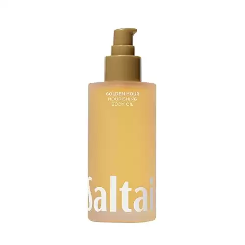 Saltair Body Oil. Luxurious Golden Hour After Shower and Bath Oil Moisturizer for Women and Men. Botanical, Non-Greasy, and Well-Absorbing Lotion for Hydrating Dry Skin. 4oz Pump Bottle