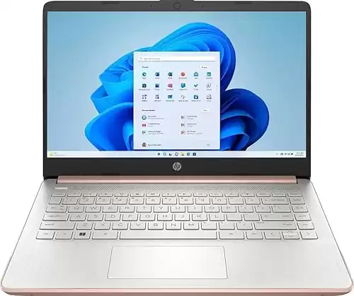 HP 14-dq000 Laptop 2024-14" WXGA HD Intel UHD Graphics - Intel Celeron N4120 4 Cores - 32GB DDR4 128GB NVMe SSD - Wi-Fi 5 - Win10 32GB USB - Rose Gold