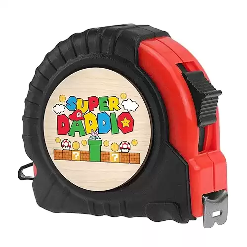 Gossby Measuring Tape for Dad - Super Daddio - Fathers Day, Birthday from Kid, Daughter, Son, Wife - Woodworking, Carpenter Tool Gift