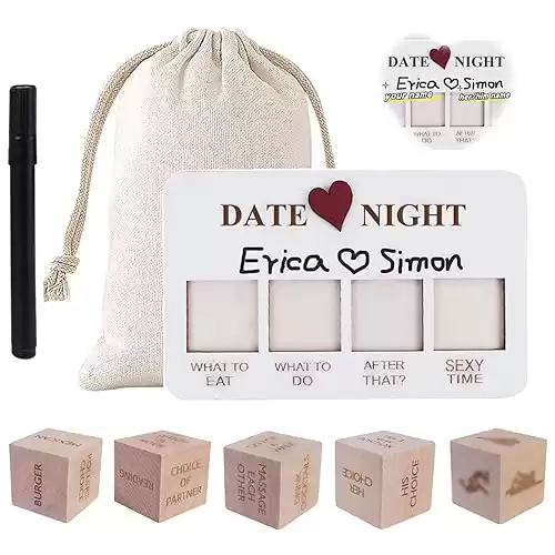 Date Night Dice Couples Gift Ideas, Decision Dice, Valentine's Day Gifts for Girlfriend or Boyfriend, Romantic Date Night Ideas for Him and Her, Anniversary Christmas Birthday Gifts for Husband W...