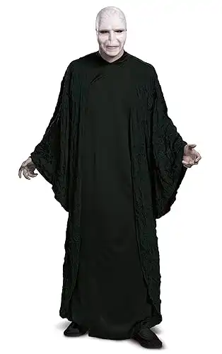 Disguise Men's Harry Potter Voldemort Deluxe Adult Costume, Black