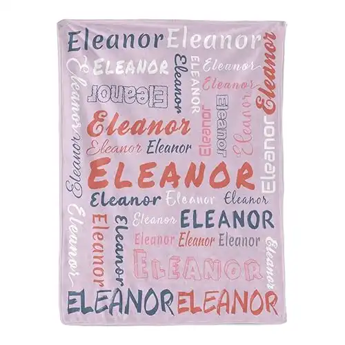 Personalized Blankets Customized Blanket with Name for Adults and Kids Custom Baby Blanket Fleece Throw for Baby Girls and Boys