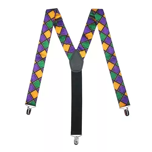 Mardi Gras Diamond Suspender