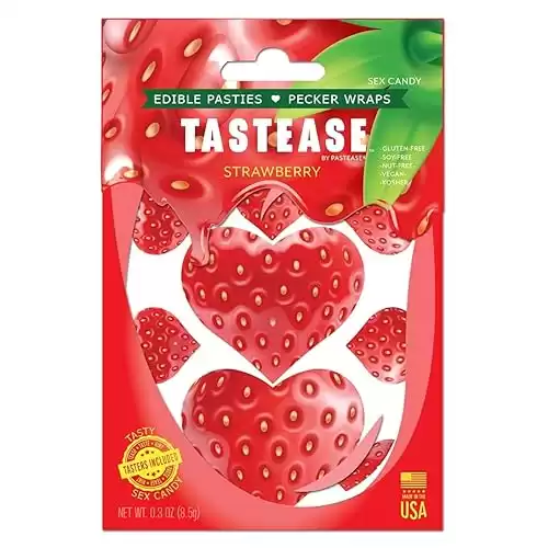 Tastease – Heart Shaped Edible Pasties in Strawberry Candy 6 Piece Set – Fun for A Special Occassion or Everyday – Dimensions 2″ x 2″ Coverage 1 Inches