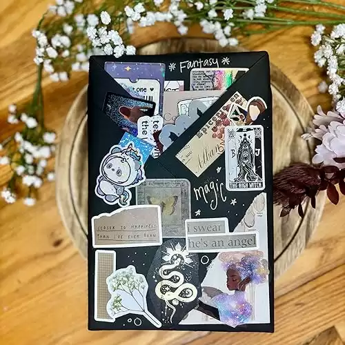 Blind Date with a Book (WITCHY ROMANCE EDITION) Mystery Novel Gift Set with Handmade Bookmarks, Stickers, Tea, and Annotating Supplies Perfect for Book Lovers and Reading Adventures