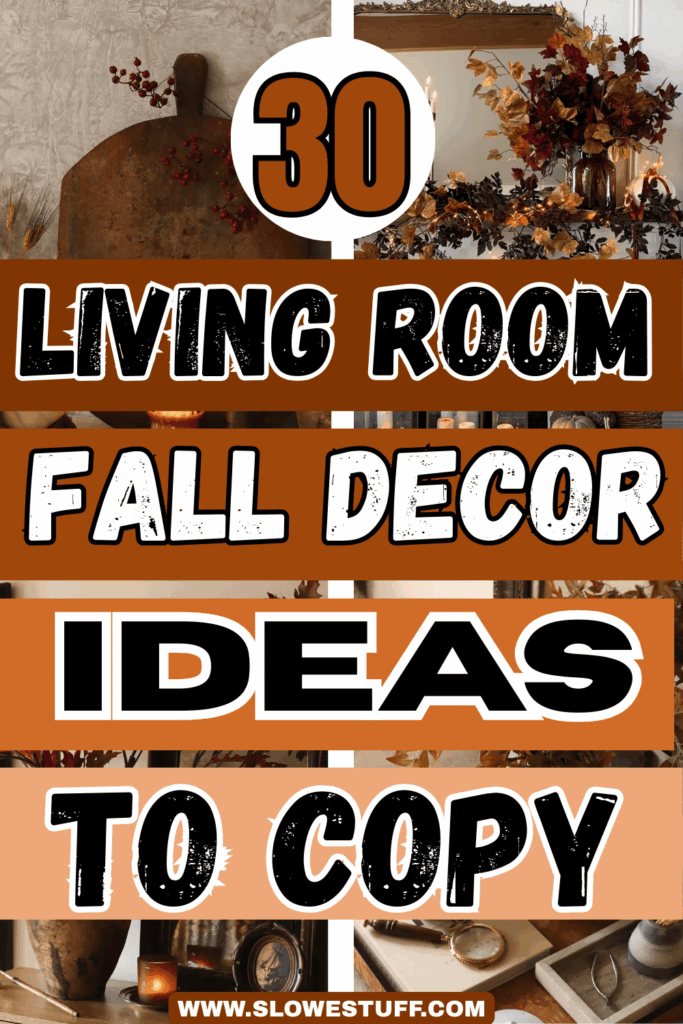 fall decor living room ideas to copy with 4 images of living rooms mantles and tables decorated for fall
