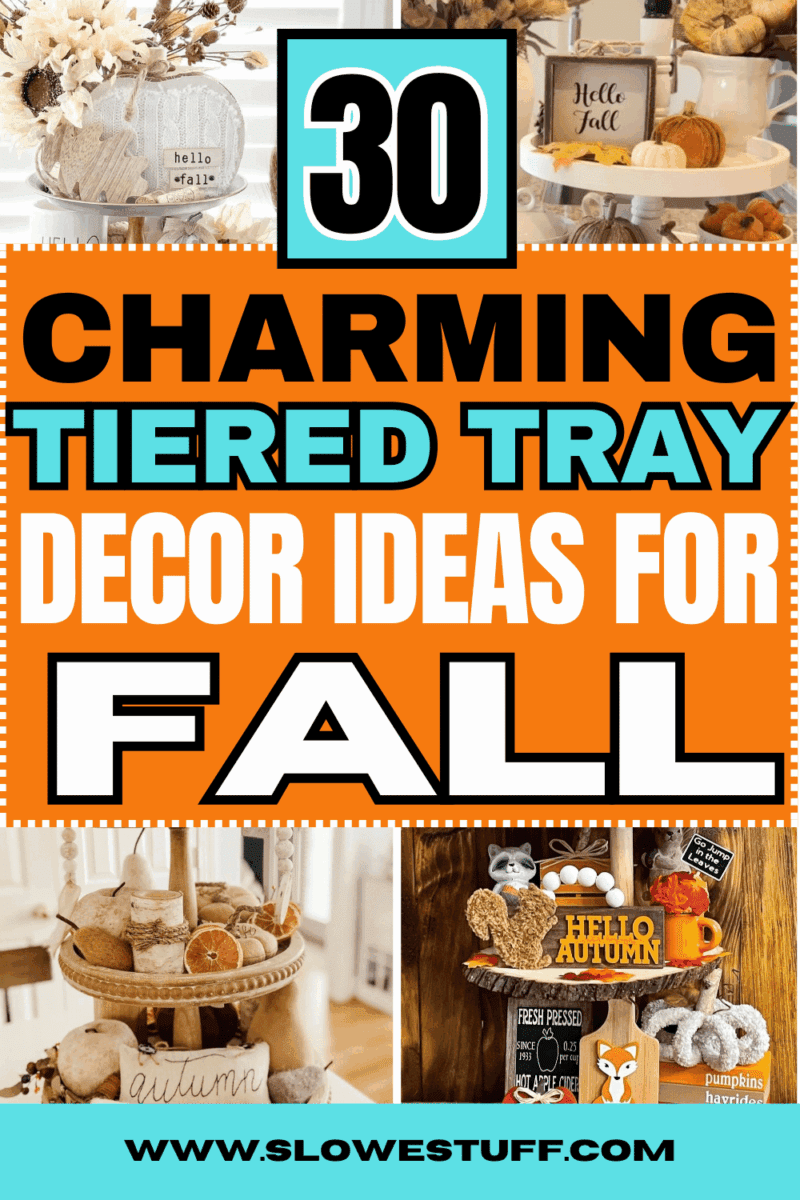 30 Cozy & Charming Fall Tiered Tray Decor Ideas To Inspire - The ...