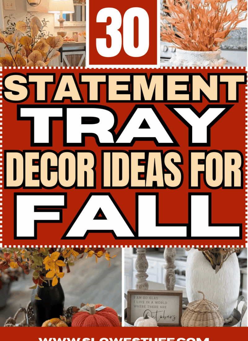 30 Cozy Fall Tray Decor Ideas for Single-Level Trays