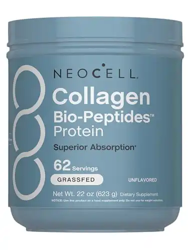 NeoCell Collagen Bio-Peptides Powder | 22oz | Super Hair, Skin, and Nails | Superior Absorption | Grassfed Protein Supplement | Advanced with 18 Essential Amino Acids