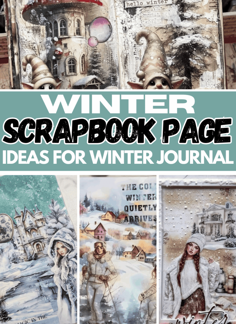 25 Frosty Beautiful Winter Scrapbook Page Ideas & Layouts