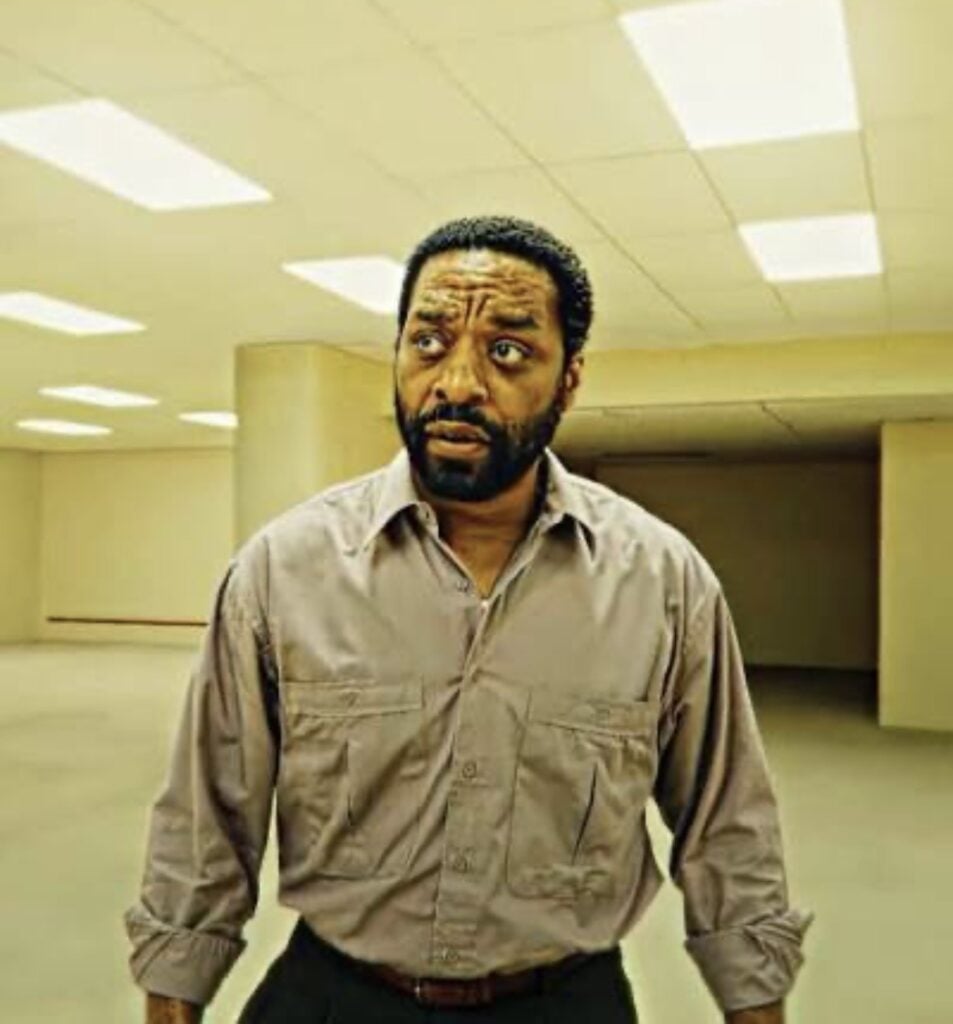 Character costume inspired by The Backrooms movie and its eerie yellow maze.