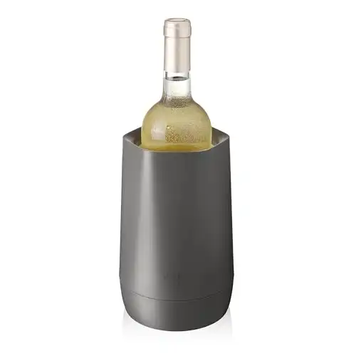 Vacu Vin Wine Chiller HEXO Portable Wine Cooler with Sleeve Graphite