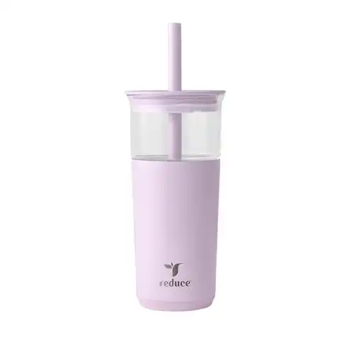 REDUCE Aspen - 20oz Vacuum Insulated Glass Tumbler - Extra Wide Straw & Lid