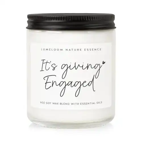 LUMELOOM Engagement Gifts for Couples, 9oz Lavender Scented Soy Wax Candle