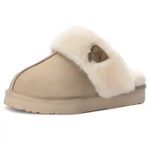 LazyStep Women's Cozy Fuzzy Memory Foam House Slippers Indoor Outdoor