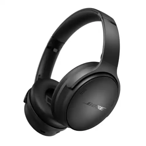 Bose QuietComfort Headphones Wireless Bluetooth Headphones, Active Over Ear Noise Cancelling and Mic, USB-C Charging, Deep Bass, Up to 24 Hours of Playtime, Black