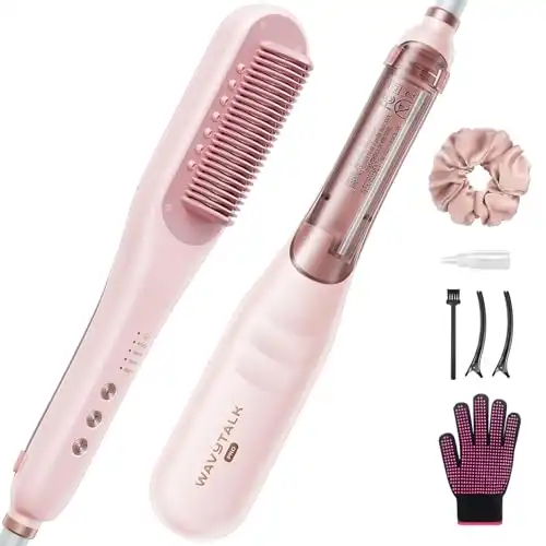 Wavytalk Pro Steam Hair Straightener Brush Steamline Pro Straightener Brush