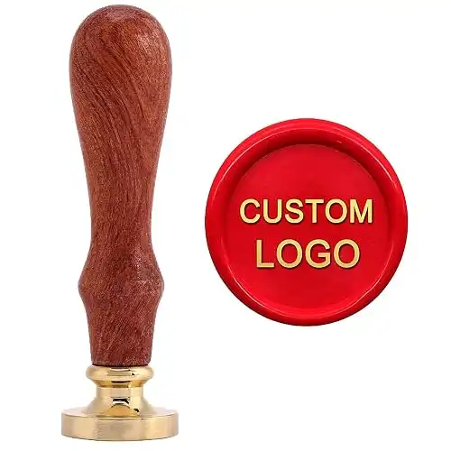 Personalized Picture/Logo Customized Wax Seal Stamp, Yoption Custom Made Your Own Design Picture Logo Personalized Wedding Invitation Seal Wax Stamp, Ideal Gift (Picture/Logo Customized)